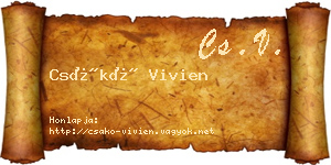 Csákó Vivien névjegykártya