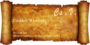Csákó Vivien névjegykártya