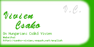 vivien csako business card